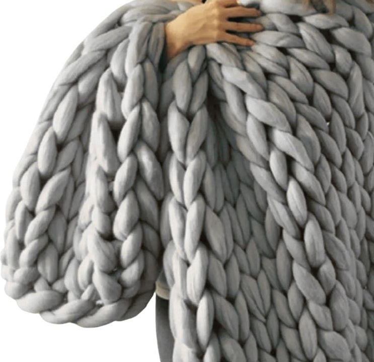 Chunky Merino Wool Blanket