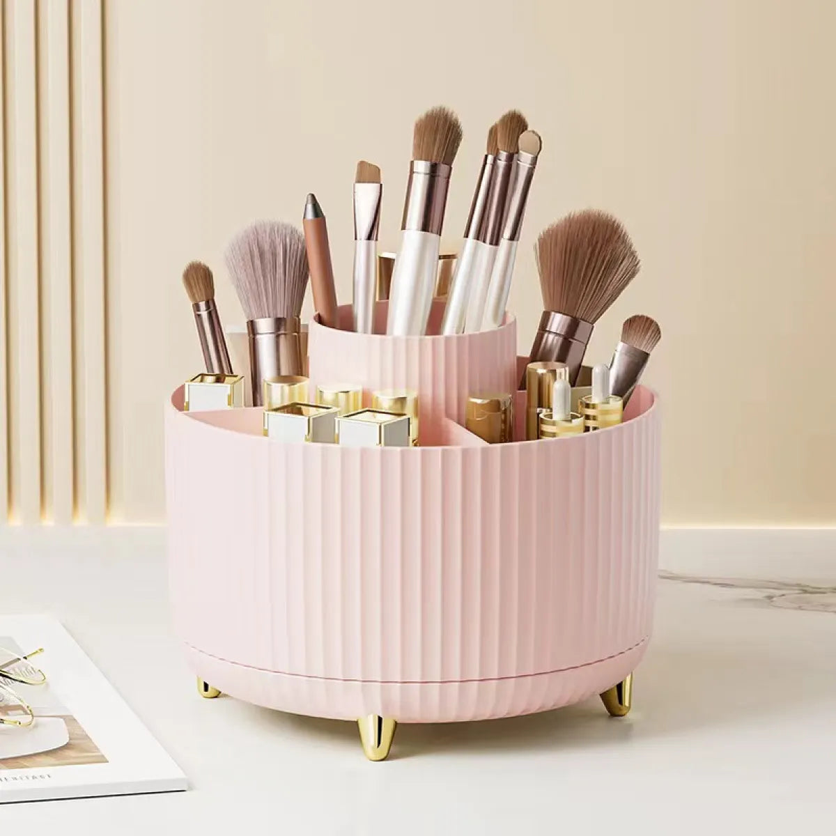 Rotating Desktop Cosmetic Brush Holder