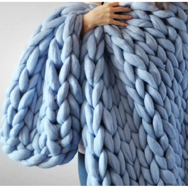 Chunky Merino Wool Blanket