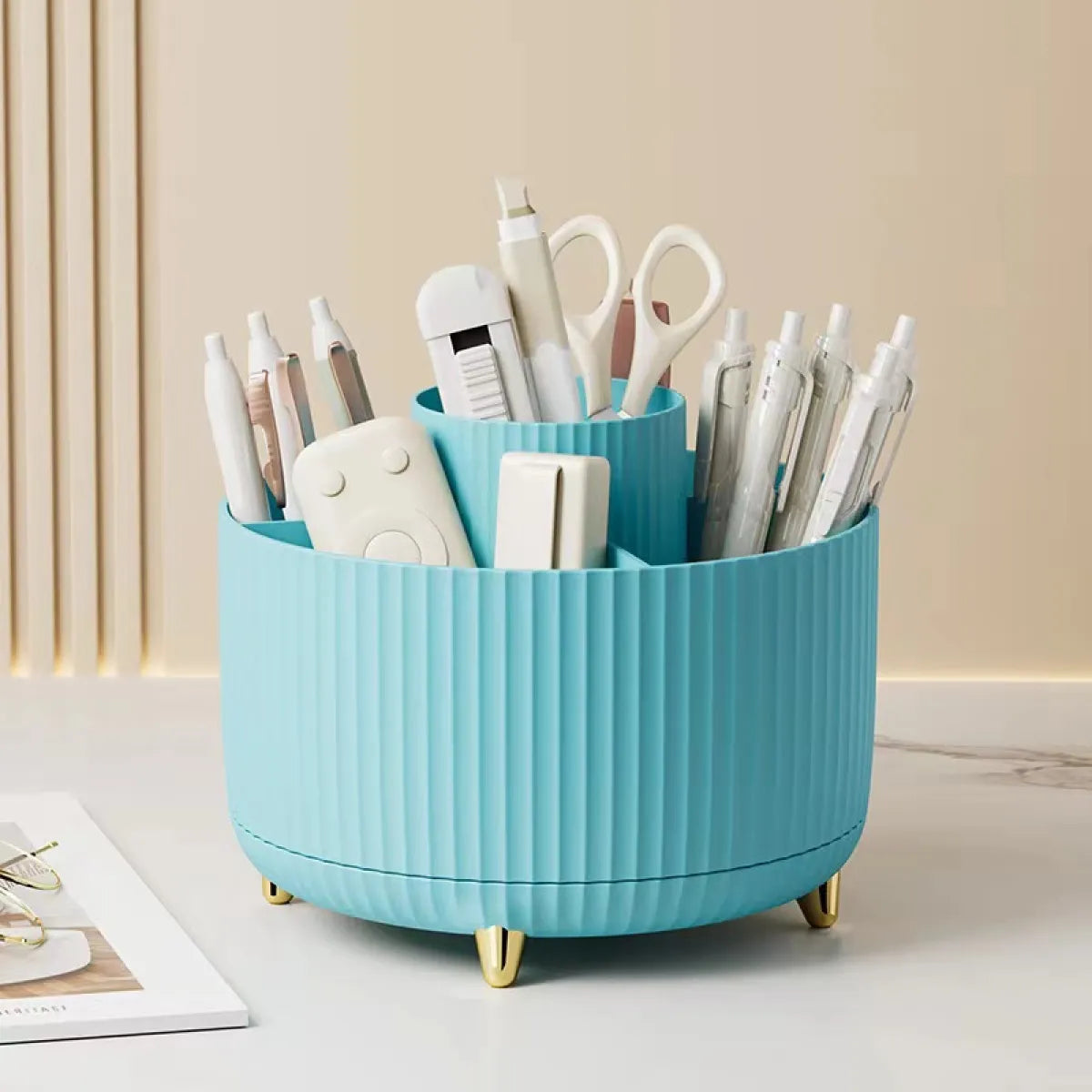 Rotating Desktop Cosmetic Brush Holder
