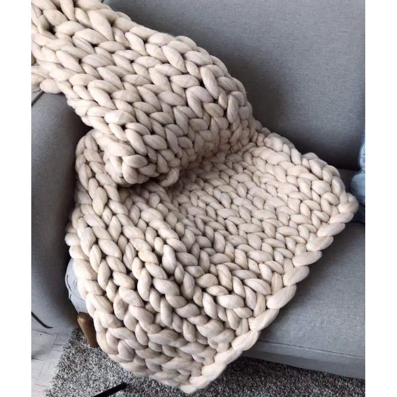 Chunky Merino Wool Blanket
