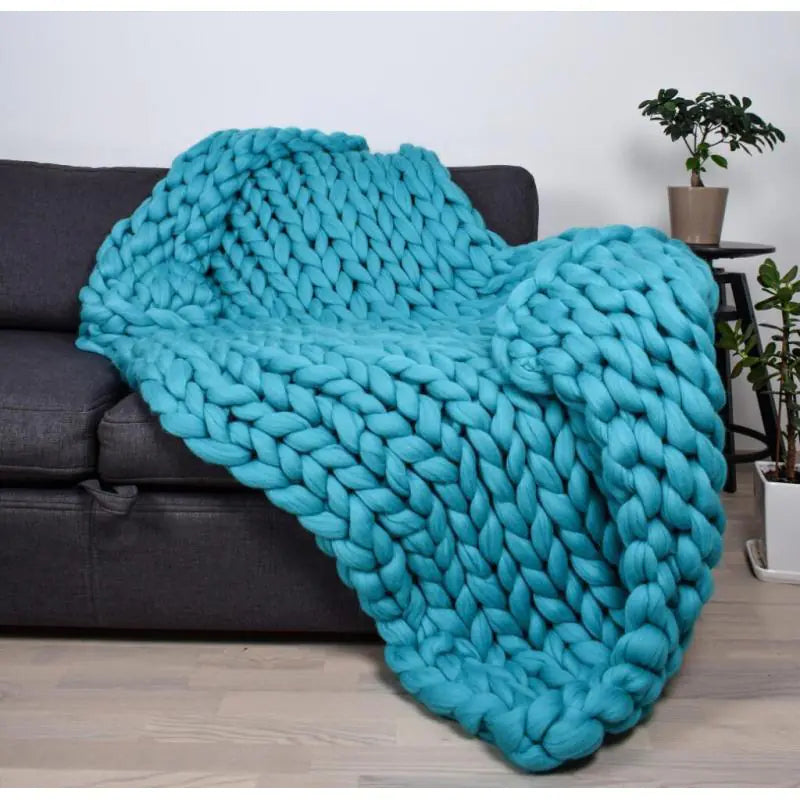 Chunky Merino Wool Blanket
