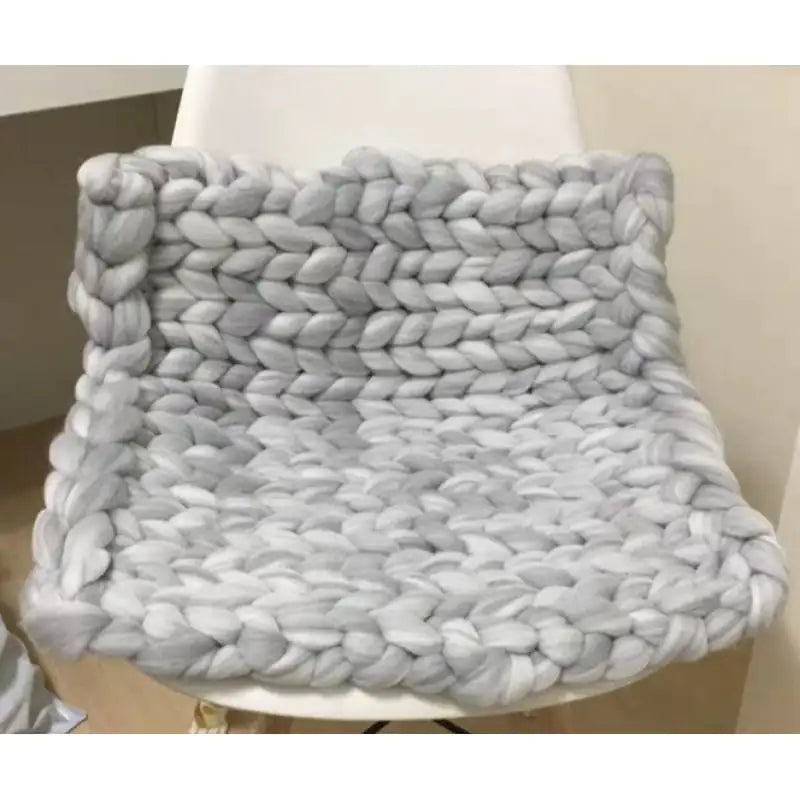 Chunky Merino Wool Blanket